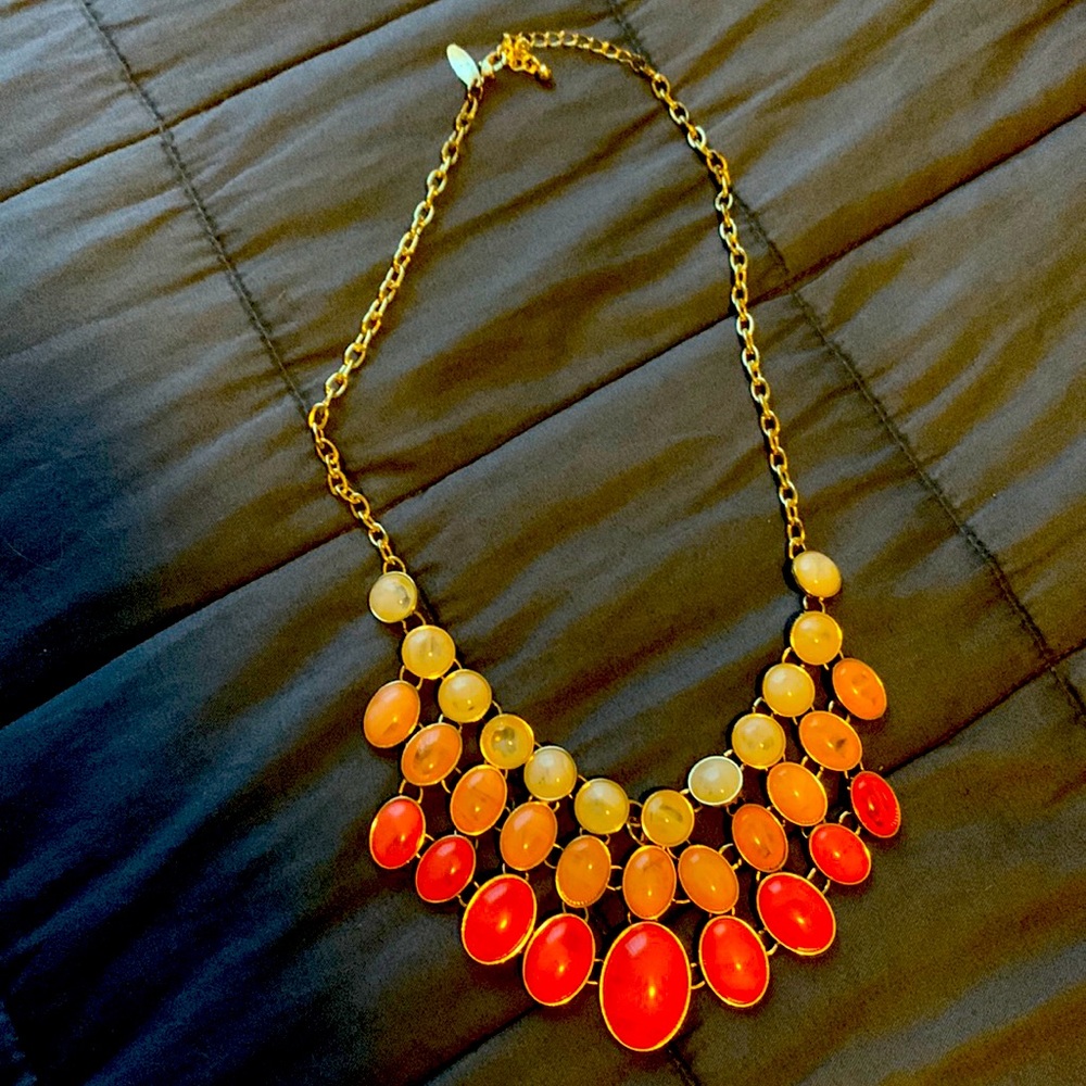 Coral and Gold Necklace